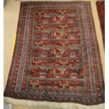 A Turkoman rug of panel design.
