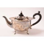 A George V silver teapot,