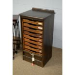 Early 20th C tambour filing cabinet