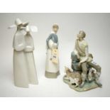 Three Lladro figure groups