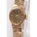 A lady's 9ct gold cased Rotary cocktail watch.