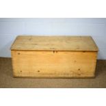 An early 20th Century pine blanket box.