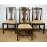 A set of four 20th Century George III style dining chairs.