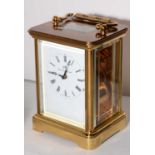 20th Century brass carriage clock, by Matthew Norman Switzerland