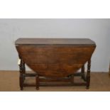 19th C oak gateleg table.