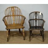 Windsor chair; and a child's Windsor chair.