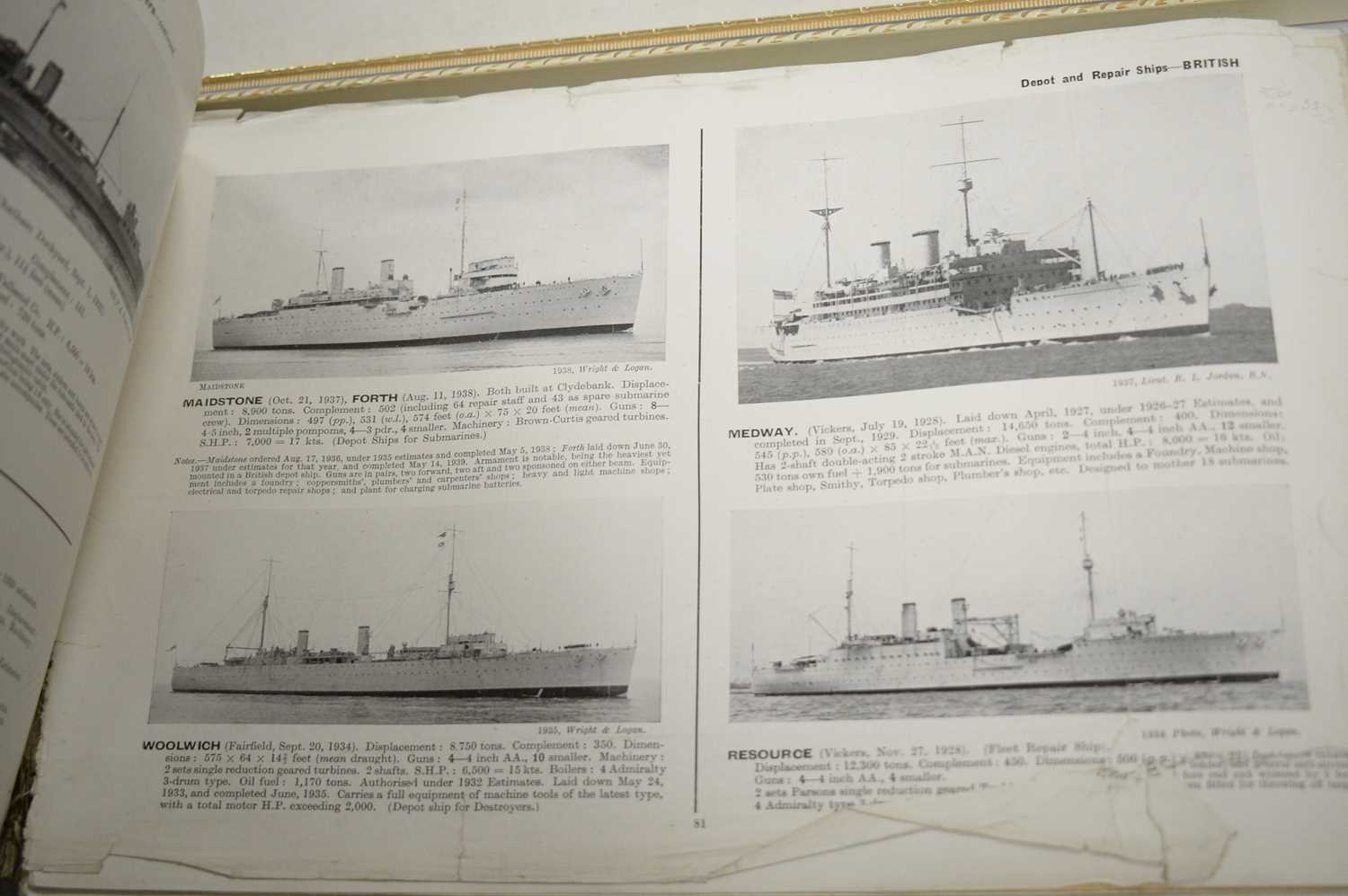 Two Naval prints and a book of fighting ships - Image 2 of 2