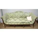 A Regency beech framed sofa.