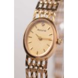 A lady's diamond set 9ct gold Accurist wristwatch