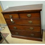 A Victorian mahogany chest of drawers.