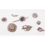 Scottish silver brooches including Alexander Ritchie and Ola Gorie