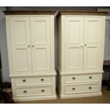 A pair of Barker & Stonehouse two-door wardrobes.