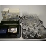 Selection of crystal and glassware including Waterford