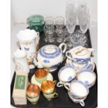 Selection of teaware, glassware and other items.