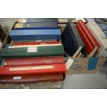A selection of stamp albums.
