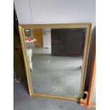 20th Century gilt wall mirror / Pair of gilt framed rectangular wall mirrors