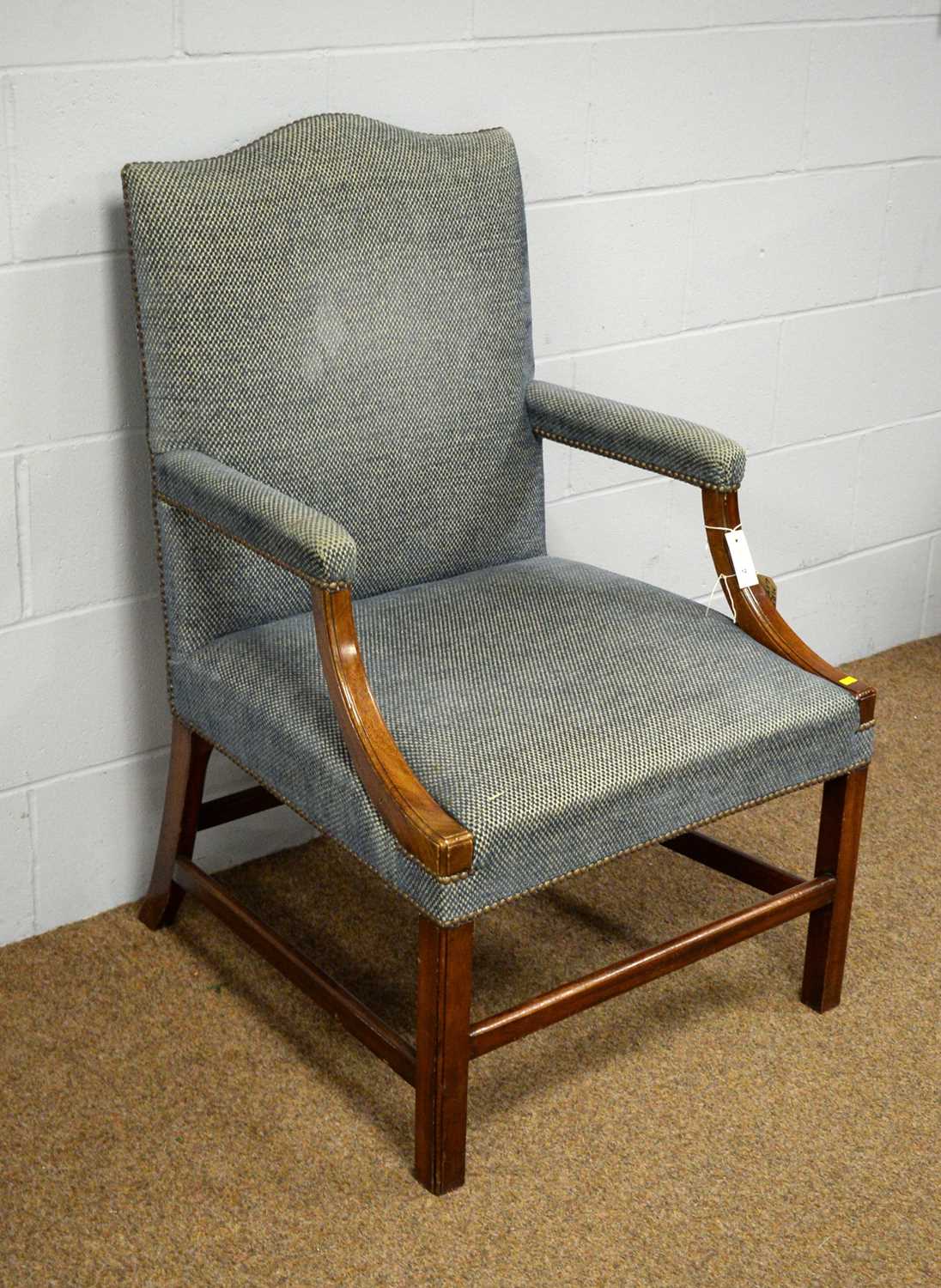 An early 20th Century mahogany framed Gainsborough armchair. - Image 2 of 2