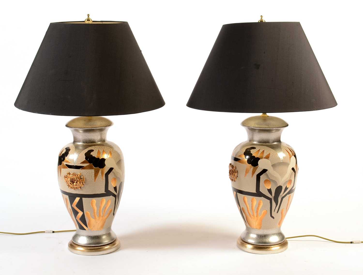 A pair of 'Legend' Model LT-E8 Art Deco style table lamps.