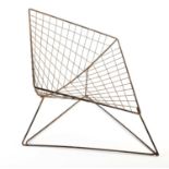 Manner of Harry Bertoia: a wirework diamond pattern chair.