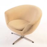 A mid 20th Century moulded foam swivel armchair.