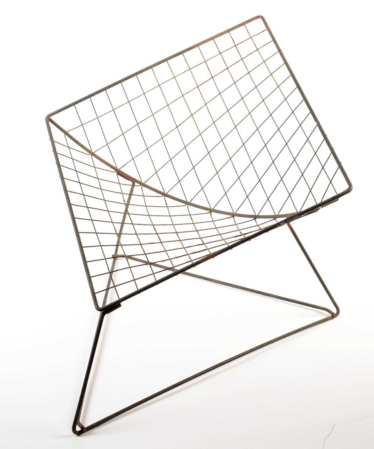 Manner of Harry Bertoia: a wirework diamond pattern chair. - Bild 2 aus 4