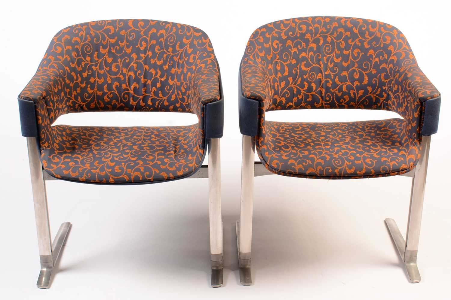 Robert Heritage for Race Furniture: a pair QE2 Restaurant chairs. - Image 2 of 5