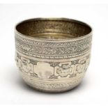 A Victorian silver sugar bowl,