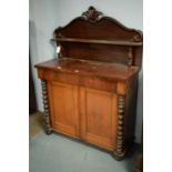 A Victorian mahogany chiffonier.