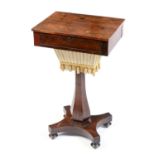 William IV rosewood workbox