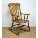 Late 19th C Windsor rocking chair.