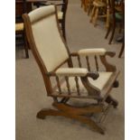 An American-style oak rocking chair, late 19th/early 20th Century