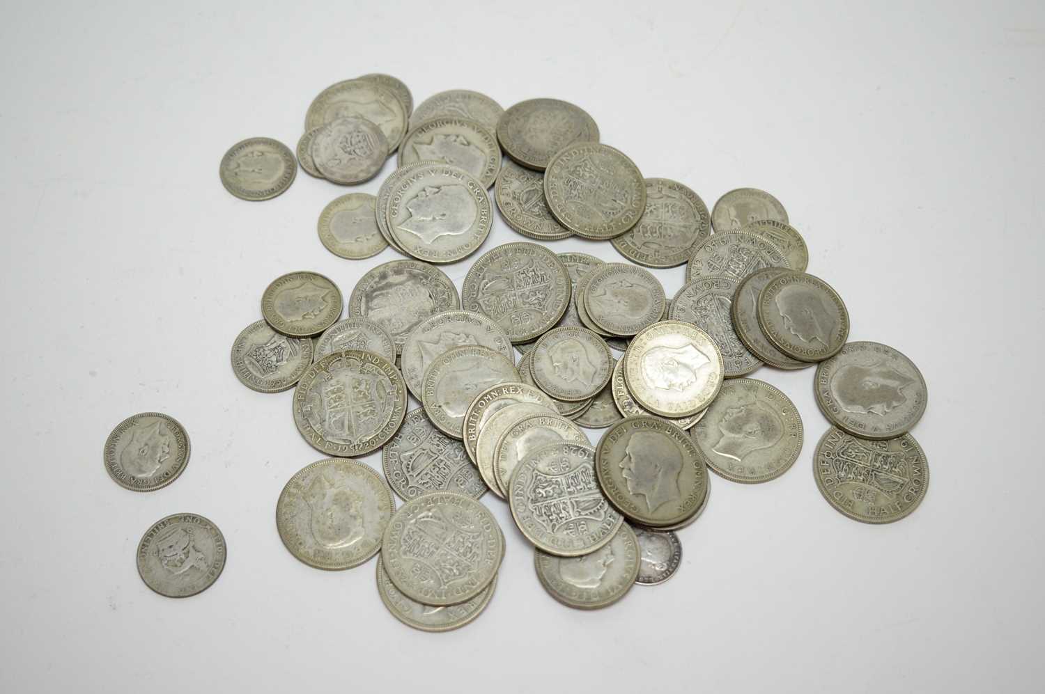 A selection of British coinage pre-1947