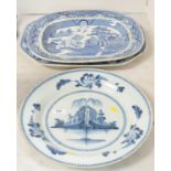18th Century Delft charger and two others