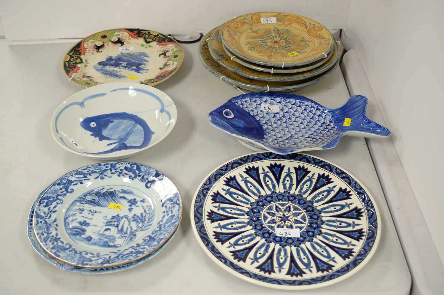 Selection of decorative plates and other items