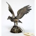 A 20th century white metal vulture pattern ornament,