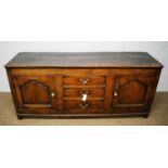 A George III oak dresser base