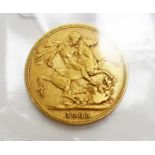 A Queen Victoria Australian gold sovereign,