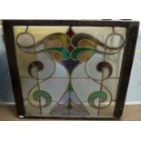 Early 20th century leaded stained glass panel