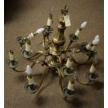 A 20th Century brass chandelier