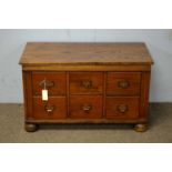 Oak filing drawers.