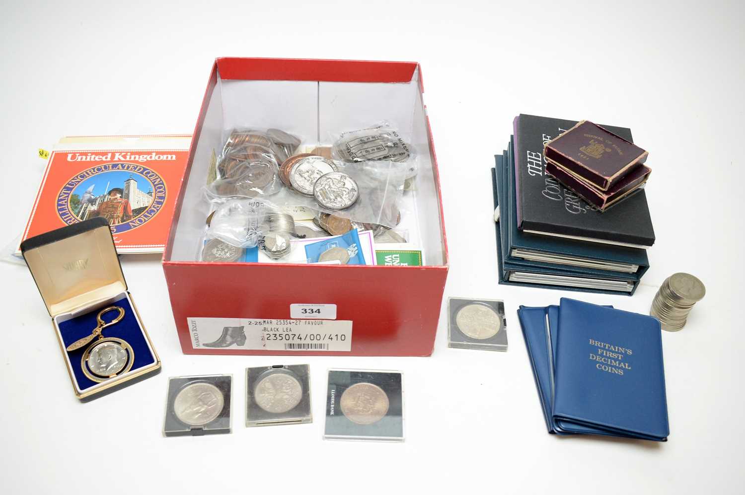 A selection of British proof and other coins