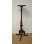 Early 20th C mahogany jardiniere stand.