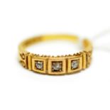 A late Victorian diamond ring,