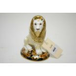 A Royal Crown Derby 'Heraldic Lion' paperweight