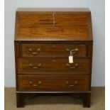 An early 20th C mahogany bureau.