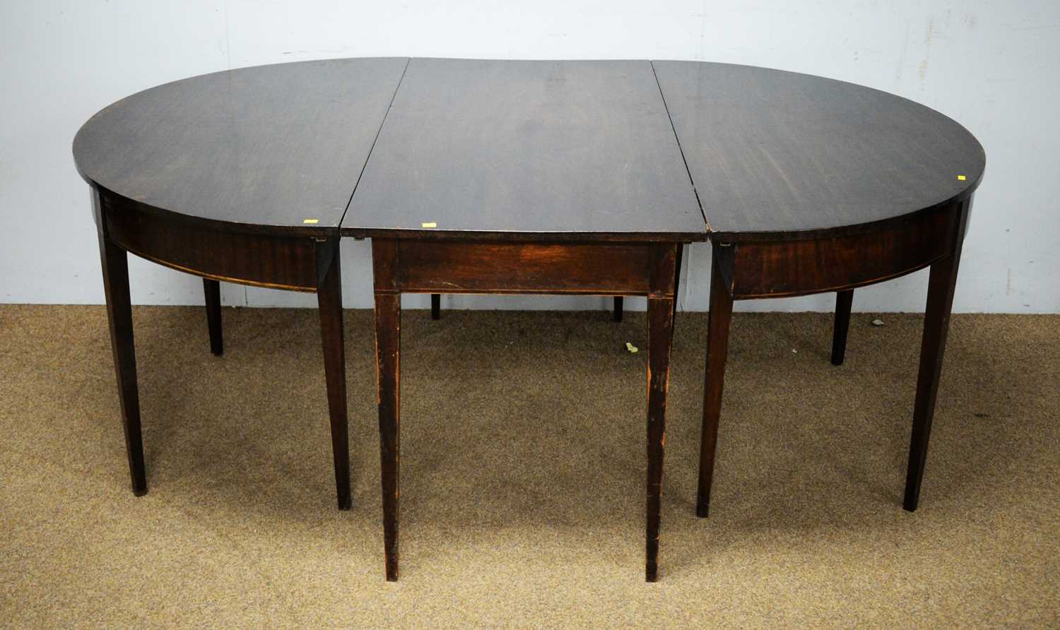 A 19th Century mahogany D-end dining table