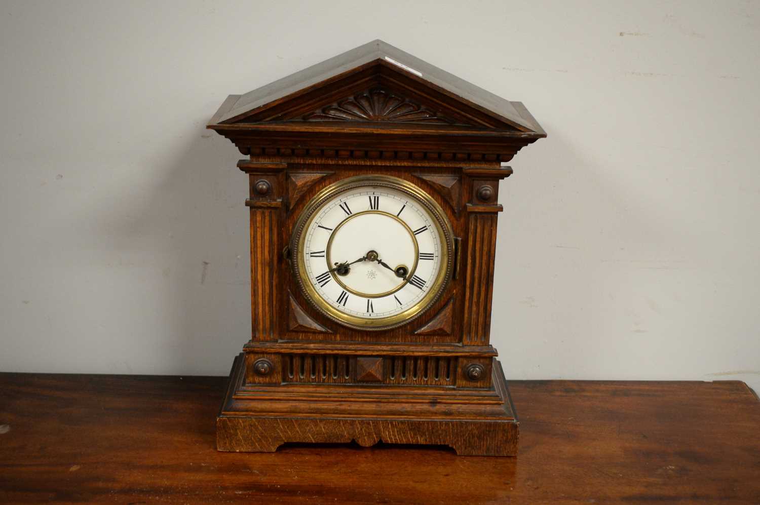 Early 20th century mahogany mantel clock by Junghans