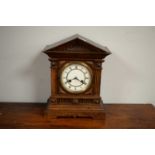 Early 20th century mahogany mantel clock by Junghans