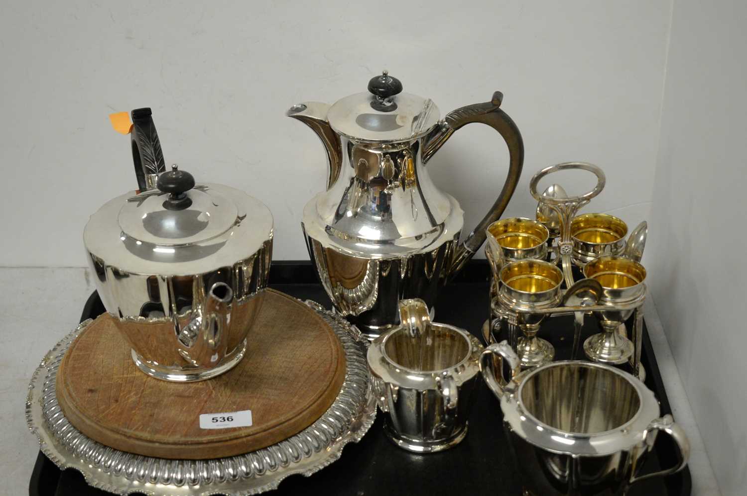 Selection of silver plated ware including a Walker & Hall tea and coffee service - Image 3 of 4