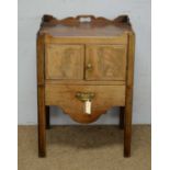 A Georgian mahogany tray-top cupboard.